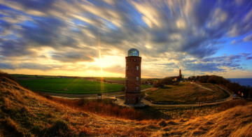 Картинка природа маяки рассвет