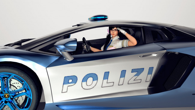 Обои картинки фото автомобили, 3d car&girl, автомобиль, фон, взгляд, девушка