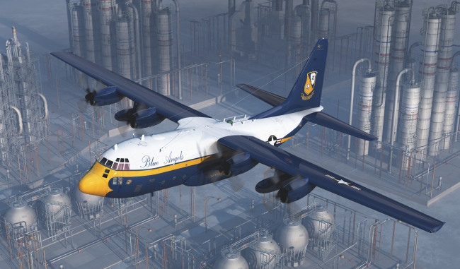 Обои картинки фото авиация, 3д, рисованые, v-graphic, самолет, полет