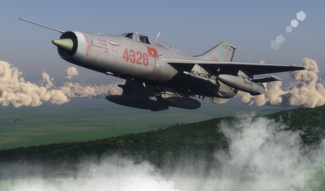 Обои картинки фото авиация, 3д, рисованые, v-graphic, самолет, облака, полет