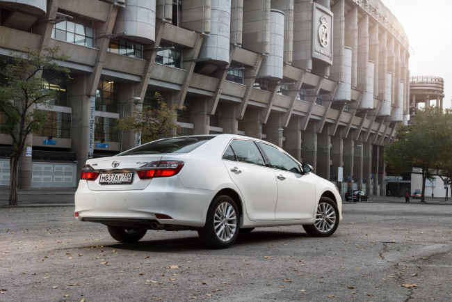 Обои картинки фото автомобили, toyota, camry, светлый, 2014г, cis-spec