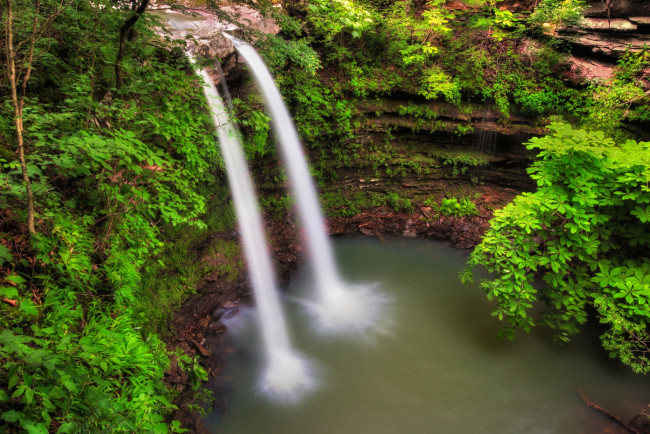 Обои картинки фото природа, водопады, водопад, река, лес