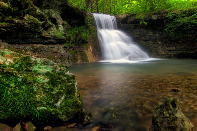 Обои картинки фото природа, водопады, водопад, река, лес