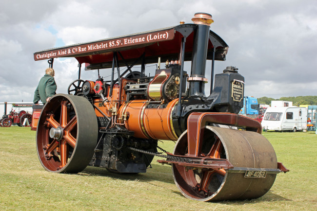 Обои картинки фото техника, катки, паровой, каток