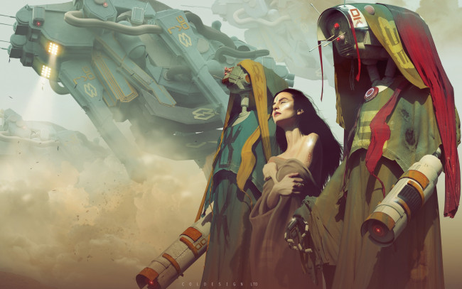 Обои картинки фото фэнтези, роботы,  киборги,  механизмы, col, price, tactical, hostage, девушка