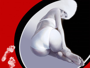 Картинка рисованное люди фон девушка взгляд