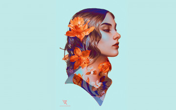 Картинка рисованное люди девушка