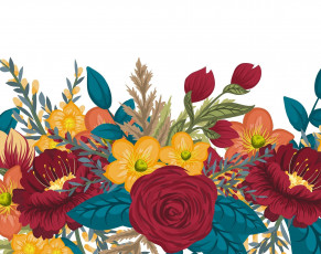 Картинка векторная+графика цветы+ flowers фон цветы