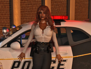 Картинка 3д+графика люди-авто мото+ people-+car+ +moto фон взгляд девушка