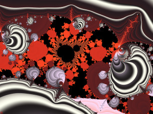 Картинка 3д+графика фракталы+ fractal цвет фон узор