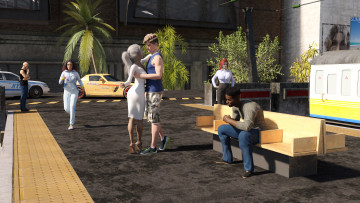 Картинка 3д+графика люди+ people фон девушки взгляд