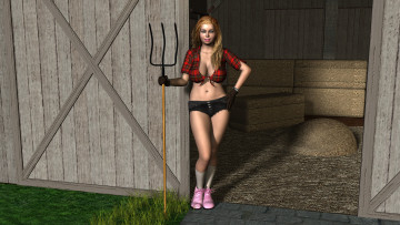 Картинка 3д+графика люди+ people фон взгляд девушка