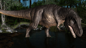 Картинка 3д+графика животные+ animals динозавр