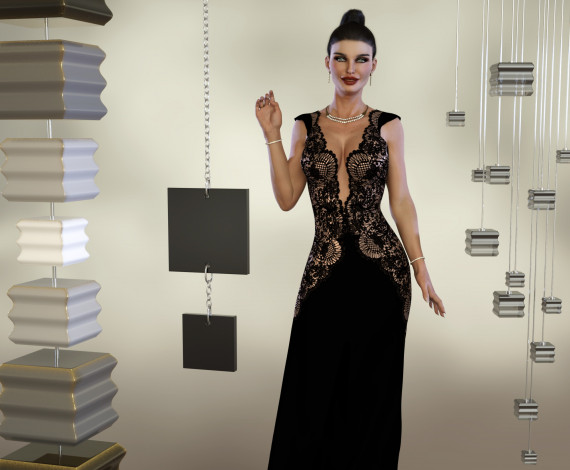 Обои картинки фото 3д графика, люди , people, фон, взгляд, девушка