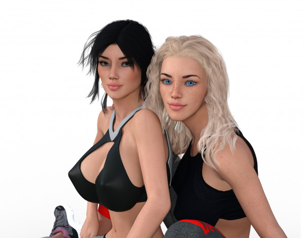 Обои картинки фото 3д графика, люди , people, фон, взгляд, девушки