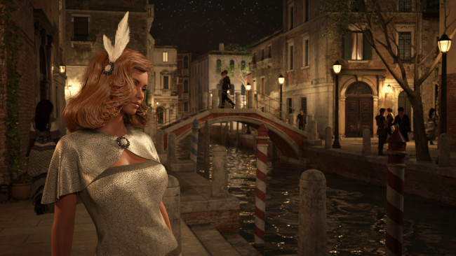 Обои картинки фото 3д графика, люди , people, фон, взгляд, девушка