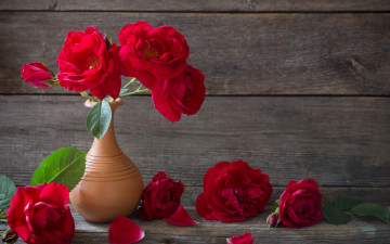 Картинка цветы розы букет ваза