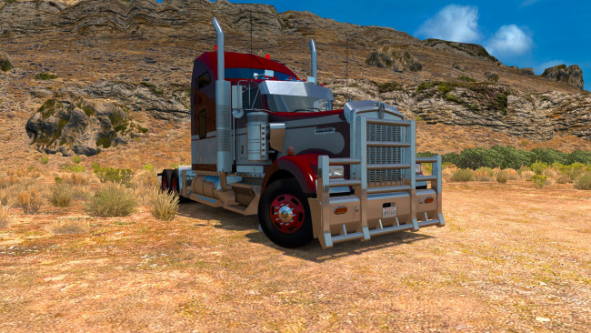 Обои картинки фото kenworth w900, автомобили, kenworth, w900, крутой, грузовик, монстр, на, колёсах, кеша