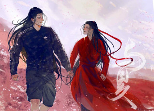 Картинка рисованное люди ван ибо сяо чжань костюмы