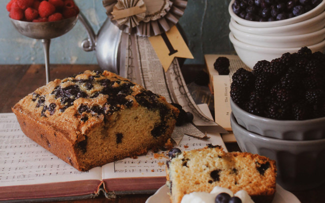 Обои картинки фото еда, пироги, ежевика, пирог