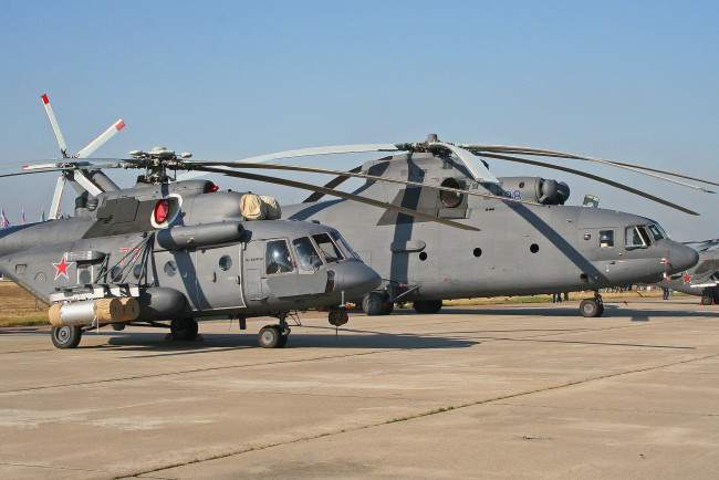 Обои картинки фото ми- 26,  ми- 8, авиация, вертолёты, ми-, 26, 8