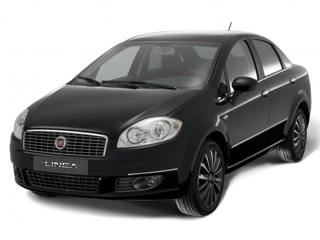 Обои картинки фото fiat linea, автомобили, fiat, черный