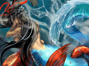 Картинка аниме mo+dao+zu+shi вэй усянь лань ванцзи русалки