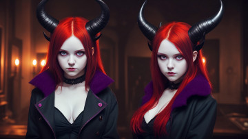 Картинка фэнтези демоны нейросети графика нейроарт ai art нейронные сети рисунки нейро искусство демонесса