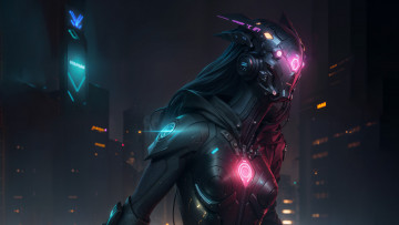 Картинка фэнтези роботы +киборги +механизмы нейросети графика нейроарт ai art нейронные сети рисунки нейро искусство киборг