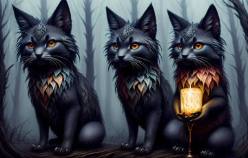 Картинка фэнтези существа нейросети графика нейроарт ai art нейронные сети рисунки нейро искусство