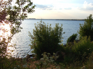 Картинка вечер природа реки озера река проня