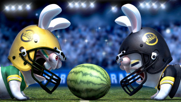 обоя raving, rabbids, alive, kicking, видео, игры, бешеные, кролики