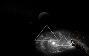 Картинка 3д графика animals животные лошадь триугольники