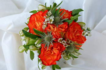 Картинка цветы букеты композиции колючки розы