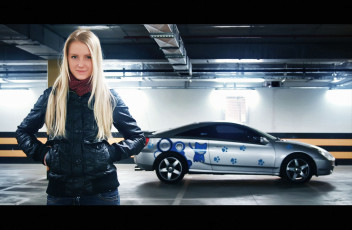 Картинка автомобили авто девушками toyota celica