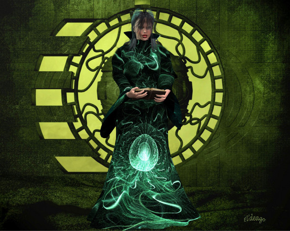 Обои картинки фото 3д, графика, fantasy, фантазия, девушка, магия, книга