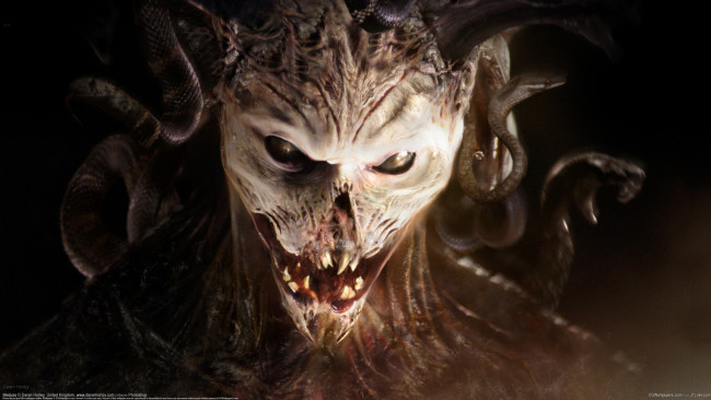 Обои картинки фото daren, horley, фэнтези, существа, медуза, чудовище, монстр