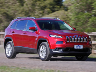 Картинка автомобили jeep cherokee красный 2014г kl au-spec longitude