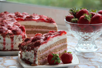 Картинка еда торты клубника