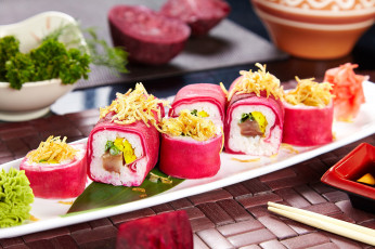 Картинка еда рыба +морепродукты +суши +роллы японский