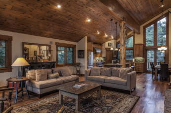 Картинка интерьер гостиная столик диваны