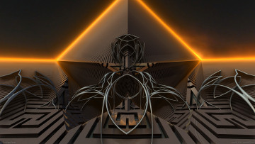 Картинка 3д+графика фракталы+ fractal цвета фон узор