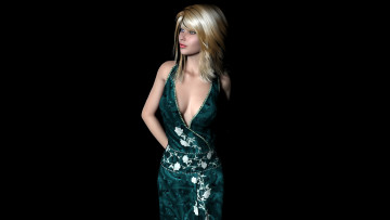 Картинка 3д+графика люди+ people блондинка взгляд девушка