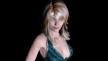 Картинка 3д+графика портрет+ portraits девушка блондинка взгляд