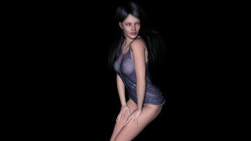 Картинка orchid 3д+графика люди+ people девушка взгляд грудь