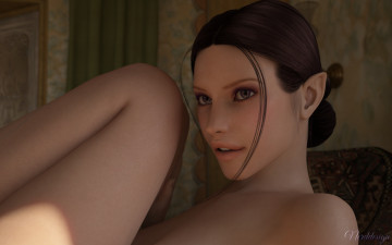 Картинка 3д+графика эльфы+ elves взгляд эльфийка