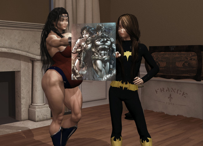 Обои картинки фото 3д графика, фантазия , fantasy, взгляд, девушки