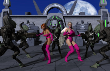 Картинка 3д+графика фантазия+ fantasy планета ангел существа поза фон взгляд девушка