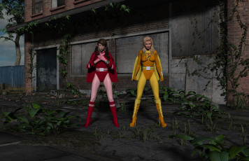 Картинка 3д+графика люди+ people фон девушки взгляд