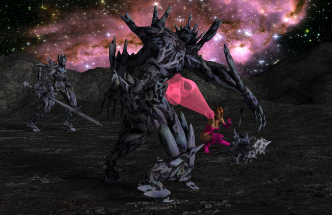 Обои картинки фото 3д графика, фантазия , fantasy, девушка, демоны, магия, фон, взгляд